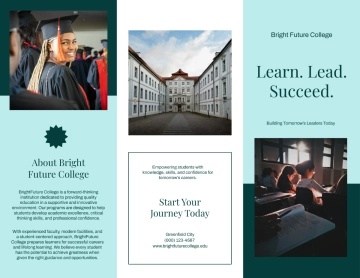 Free College Education Brochure Template to Edit Online