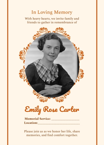 Free Blank In loving Memory Photo Template to Edit Online
