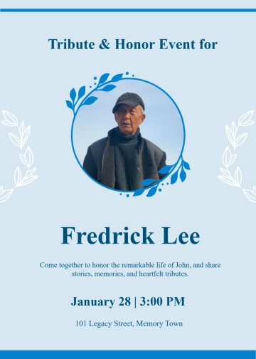 Free In loving Memory Honor Template to Edit Online