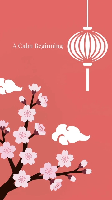 Free Minimalist Chinese New Year Wallpaper Template to Edit Online