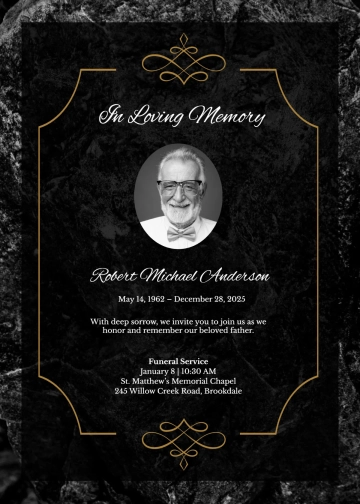 Free In Loving Memory of Dad Template to Edit Online