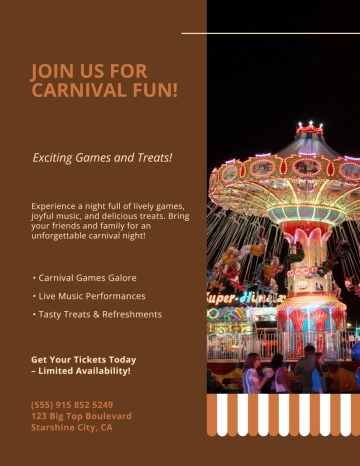 Free Rustic Carnival Flyer Template to Edit Online