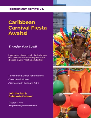 Free Caribbean Carnival Flyer Template to Edit Online