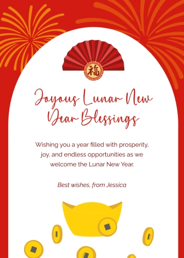 Free Chinese New Year Hope Wishes Template to Edit Online