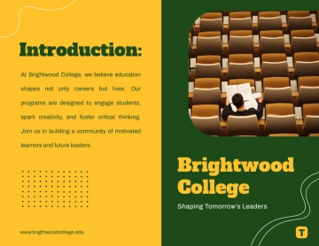 Free Elegant College Information Brochure Template to Edit Online