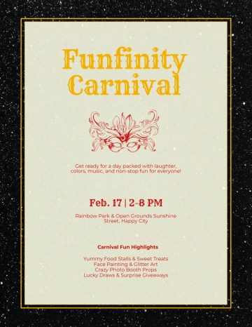 Free Sparkling Carnival Flyer Template to Edit Online