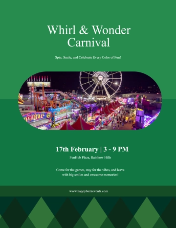 Free Aesthetic Carnival Flyer Template to Edit Online