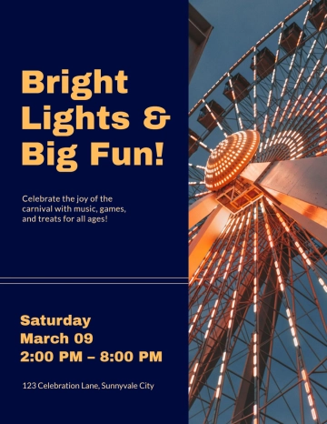 Free Festive Carnival Flyer Template to Edit Online
