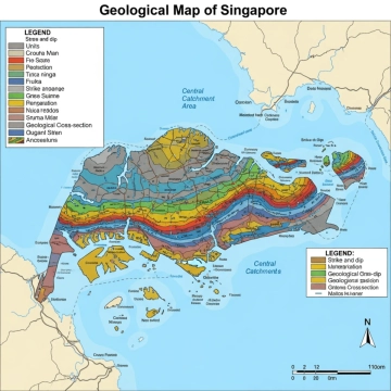 Free Singapore Geological Map to Edit Online