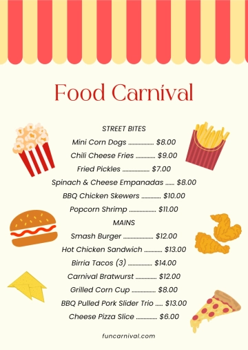 Free Food Carnival Template to Edit Online