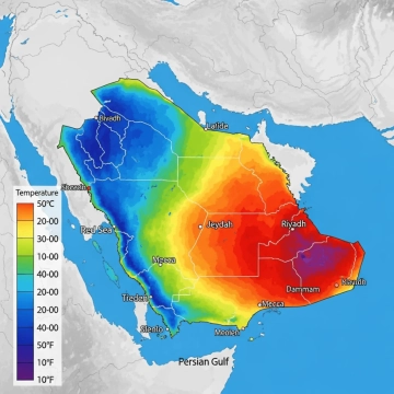 Free Saudi Arabia Heat Map to Edit Online