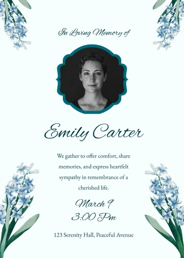 Free In loving Memory Sympathy Template to Edit Online