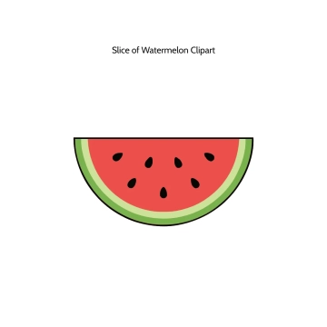 Free Slice of Watermelon Vector Clipart (PNG, SVG) to Edit Online