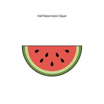 Free Half Watermelon Vector Clipart (PNG, SVG) to Edit Online