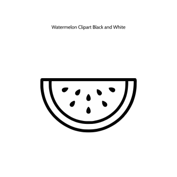 Free Watermelon Black and White Vector Clipart (PNG, SVG) to Edit Online