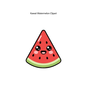 Free Kawaii Watermelon Vector Clipart (PNG, SVG) to Edit Online