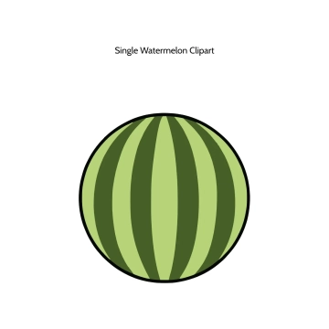 Free Single Watermelon Vector Clipart (PNG, SVG) to Edit Online