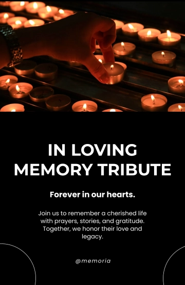 Free In loving Memory Memorial Poster Template to Edit Online