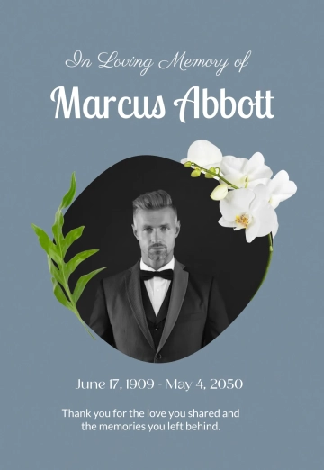 Free In loving Memory Tribute Card Template to Edit Online