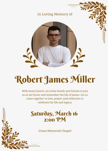 Free In loving Memory Tribute Template to Edit Online