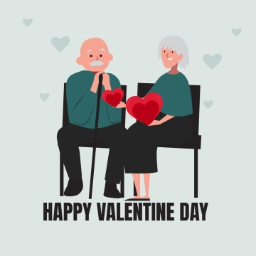 Free Valentines Day Old Couple Clip Art Templates to Edit Online