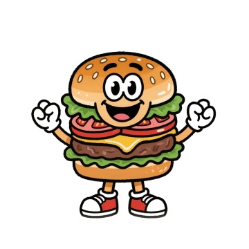Free Burger Mascot to Edit Online