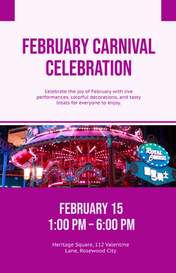 Free February Carnival Poster Template to Edit Online