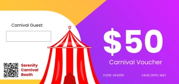 Free Carnival Voucher Template to Edit Online