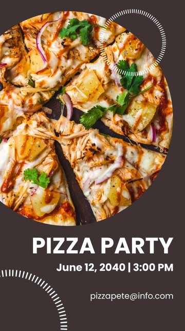 Free Pizza Party Instagram Story Template to Edit Online