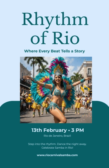 Free Rio Carnival Samba Poster Template to Edit Online