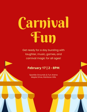Free Minimalist Carnival Flyer Template to Edit Online