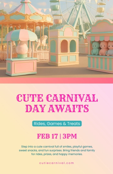 Free Cute Carnival Poster Template to Edit Online