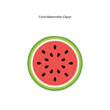 Free Circle Watermelon Vector Clipart (PNG, SVG) to Edit Online