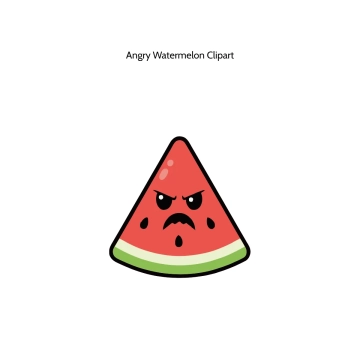 Free Angry Watermelon Vector Clipart (PNG, SVG) to Edit Online