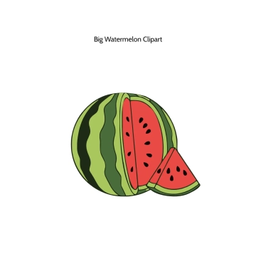 Free Big Watermelon Vector Clipart (PNG, SVG) to Edit Online