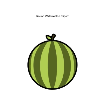 Free Round Watermelon Vector Clipart (PNG, SVG) to Edit Online