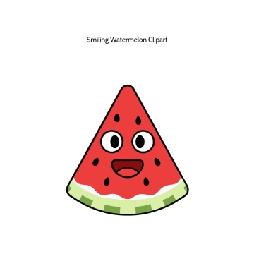 Free Smiling Watermelon Vector Clipart (PNG, SVG) to Edit Online