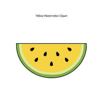 Free Yellow Watermelon Vector Clipart (PNG, SVG) to Edit Online