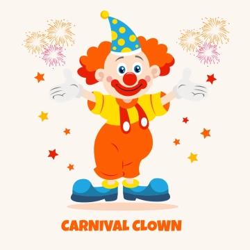 Free Cute Clown Carnival Day Clip Art Templates to Edit Online