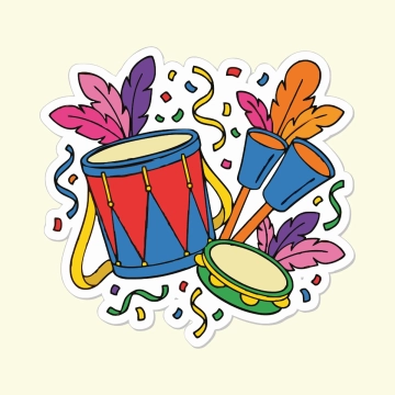 Free Rio Carnival Sticker Template to Edit Online