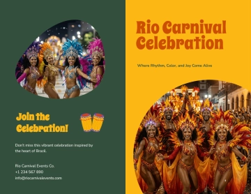 Free Minimalist Rio Carnival Brochure Template to Edit Online