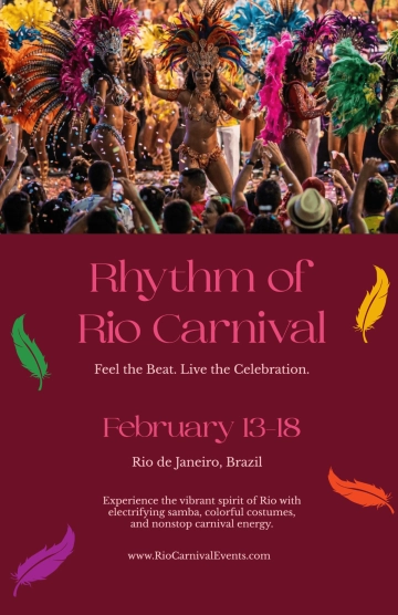 Free Brazilian Carnival Festival Poster Template to Edit Online