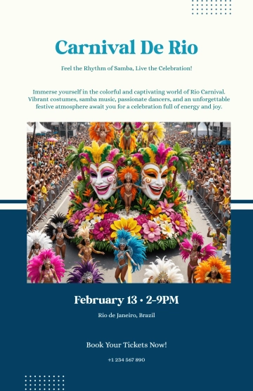 Free Affiche Carnival De Rio Template to Edit Online