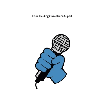 Free Hand Holding Microphone Vector Clipart (PNG, SVG) to Edit Online