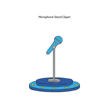 Free Microphone Stand Vector Clipart (PNG, SVG) to Edit Online