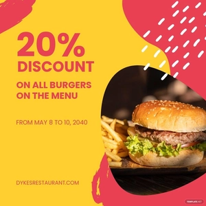 Free Restaurant Food Instagram Post Template to Edit Online