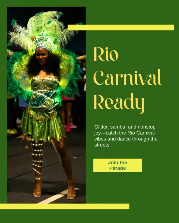 Free Rio Carnival Instagram Post Template to Edit Online