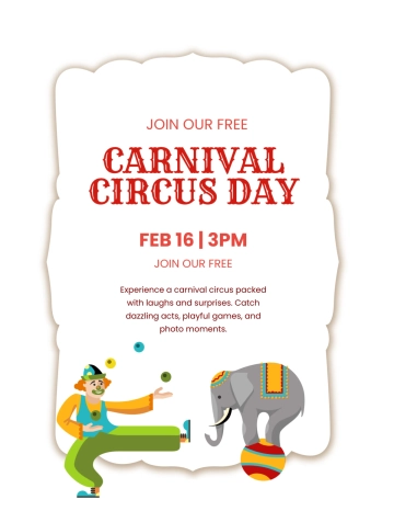 Free Carnival Circus Flyer Template to Edit Online