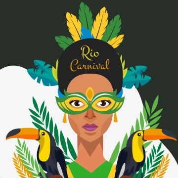 Free Rio Carnival Mask Face Clip Art Templates to Edit Online