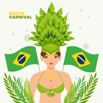 Free Rio Carnival Female Clip Art Templates to Edit Online